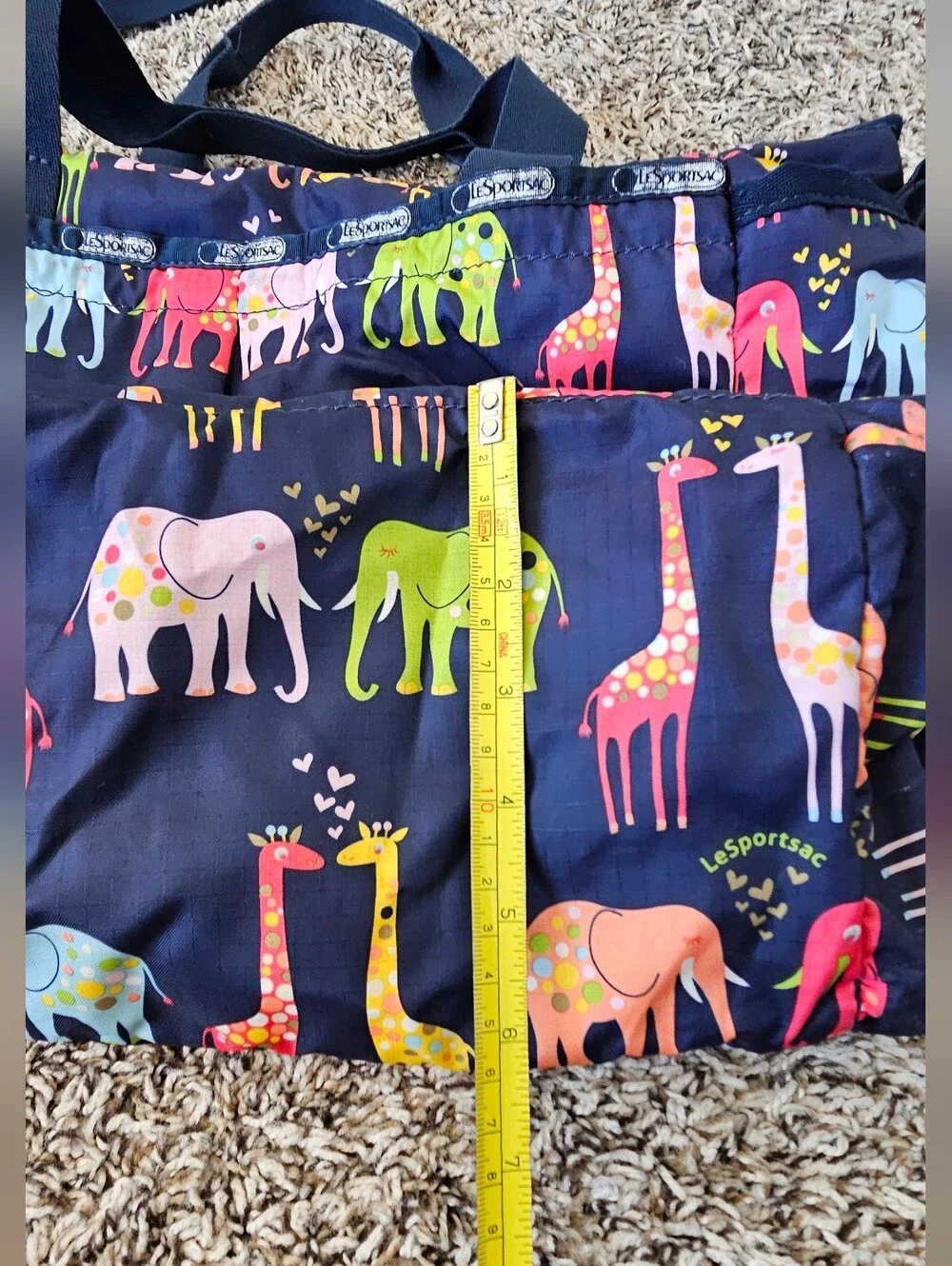 LeSportsac Ryan Neutral Diaper Bag Animal Print